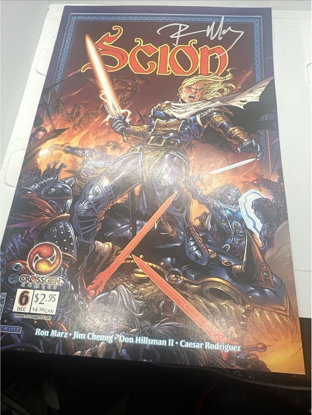 Scion #6 CrossGen 2000 comic book First Pressing Ron Marz Signed Auto Autograph